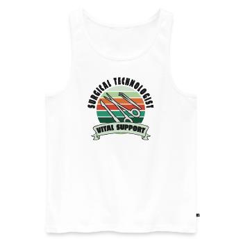 Chirurgisch-technischer Assistent Chirurg - Männer Premium Bio Tank Top - Weiß - Vorne - AI Model Male 178 light (178cm)