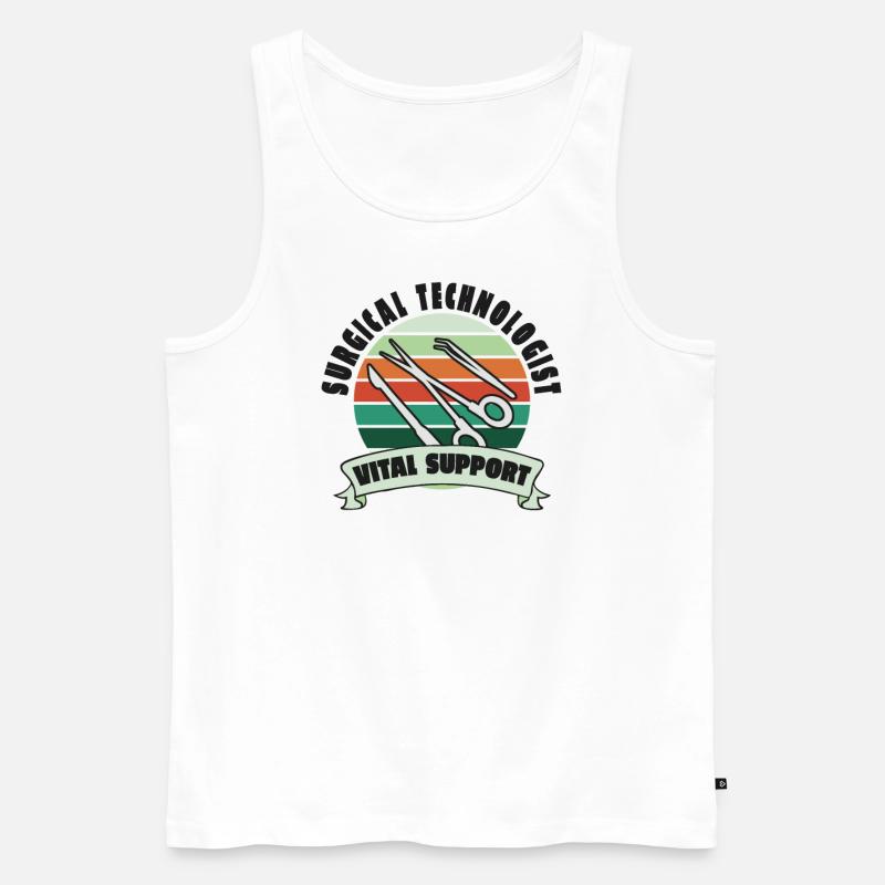 Chirurgisch-technischer Assistent Chirurg - Männer Premium Bio Tank Top - Weiß