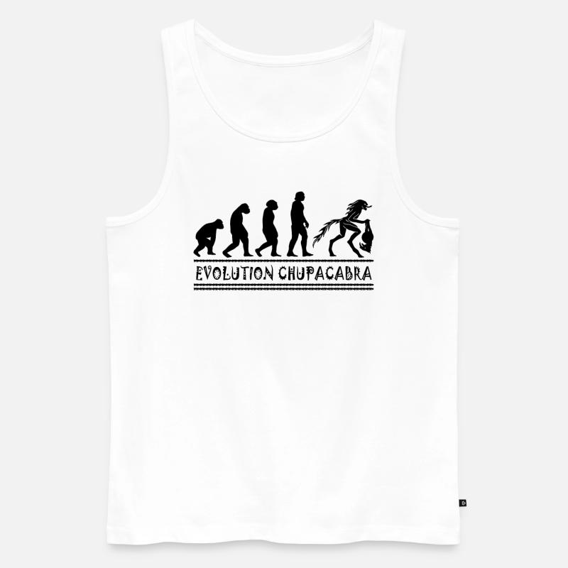 Kryptozoologen Chupacabra-Kreaturen Evolution - Männer Premium Bio Tank Top - Weiß