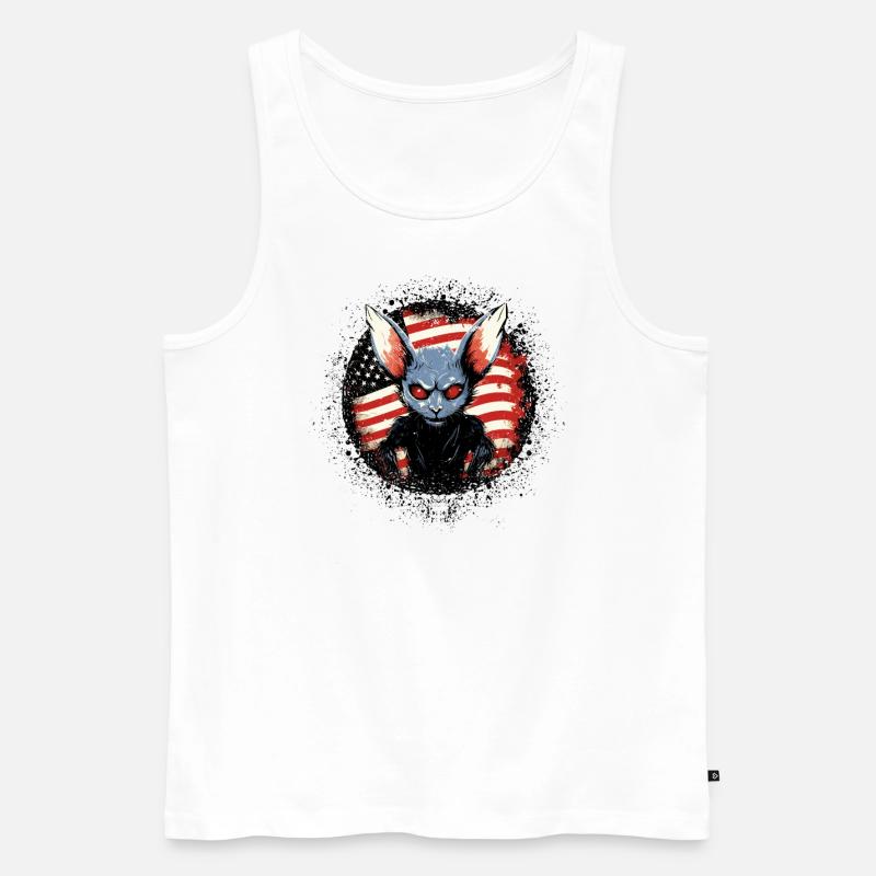Cryptozoologistes Chupacabra Creatures États-Unis - Débardeur bio Premium Homme - blanc