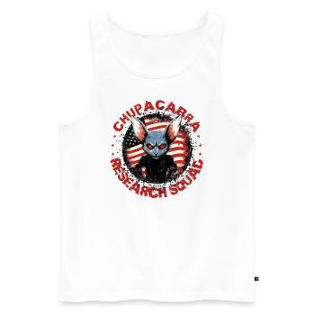 Cryptozoologists Chupacabra Creatures Funny - Men's Premium Organic Tank Top - white - Front - AI Model Male 178 light (178cm)