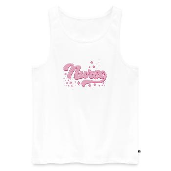 Krankenpflegerin Gesundheits- Pflegekraft - Männer Premium Bio Tank Top - Weiß - Vorne - Michal (187cm)
