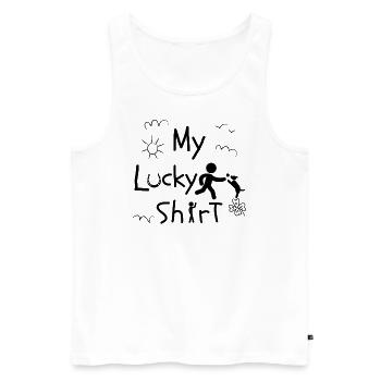 Dog Dog Owner Accessories Dog Lovers - Men's Premium Organic Tank Top - white - Front - Michal (187cm)