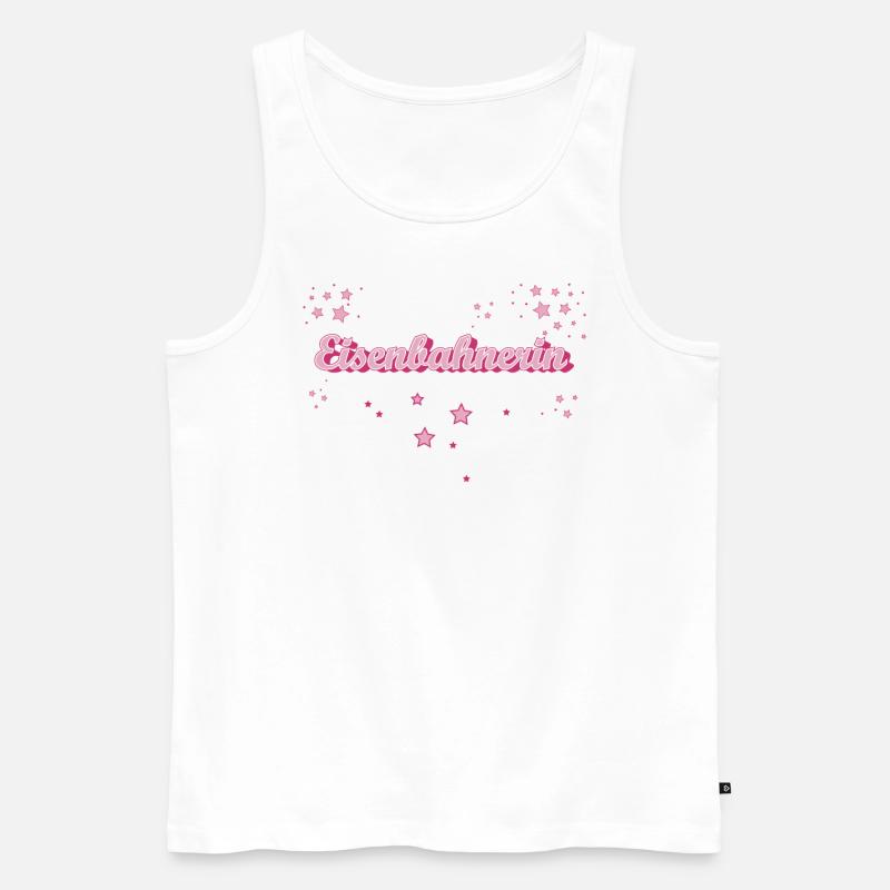 Lokführer Abschluss-Geschenk Eisenbahnerin - Männer Premium Bio Tank Top - Weiß