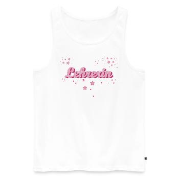Schule Abschluss-Geschenk Lehrerin - Männer Premium Bio Tank Top - Weiß - Vorne - Michal (187cm)