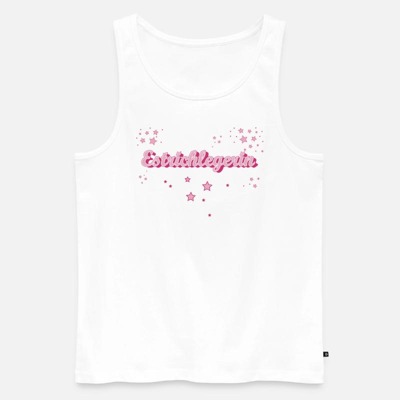 Bodenleger Abschluss-Geschenk Estrichlegerin - Männer Premium Bio Tank Top - Weiß