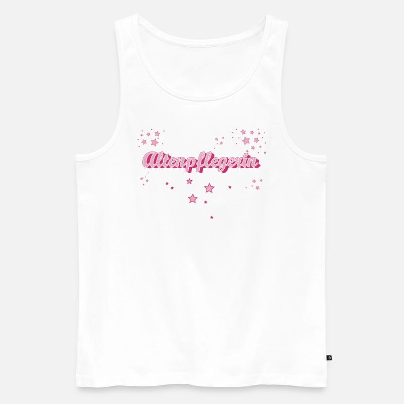 Altenpfleger Abschluss-Geschenk Altenpflegerin - Männer Premium Bio Tank Top - Weiß