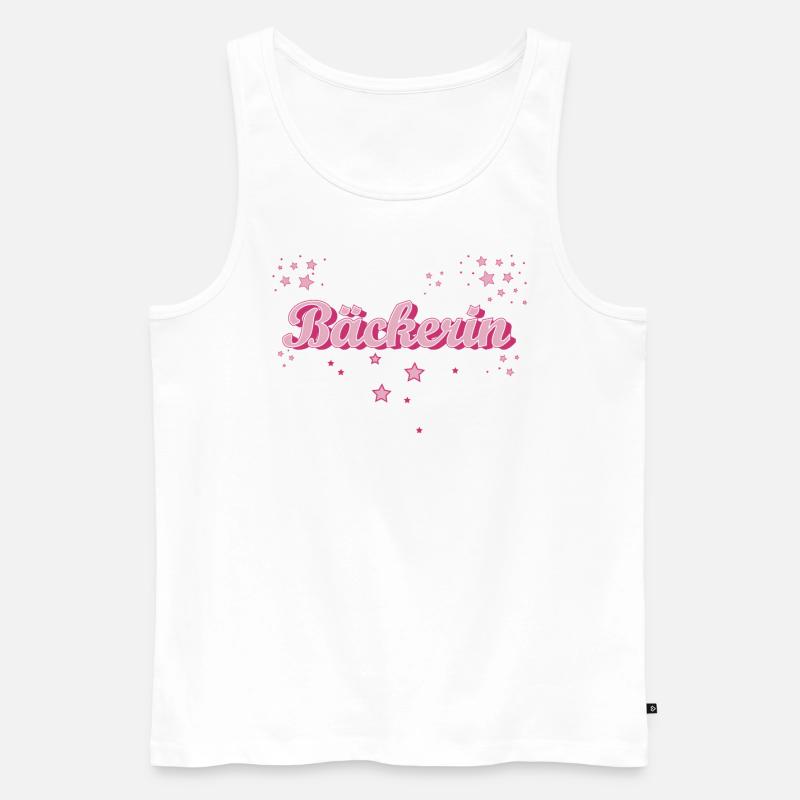 Bäcker Abschluss-Geschenk Bäckerin - Männer Premium Bio Tank Top - Weiß