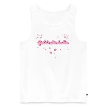 Juwelier Abschluss-Geschenk Goldschmiedin - Männer Premium Bio Tank Top - Weiß - Vorne - Michal (187cm)