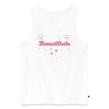 Maskenbildner Abschluss-Geschenk Kosmetikerin - Männer Premium Bio Tank Top - Weiß - Vorne - AI Model Male 178 light (178cm)