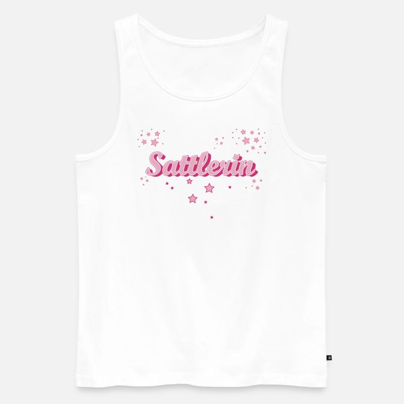 Polsterer Abschluss-Geschenk Sattlerin - Männer Premium Bio Tank Top - Weiß