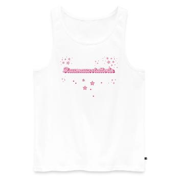 Dekorateur Abschluss-Geschenk Raumausstatterin - Männer Premium Bio Tank Top - Weiß - Vorne - Michal (187cm)