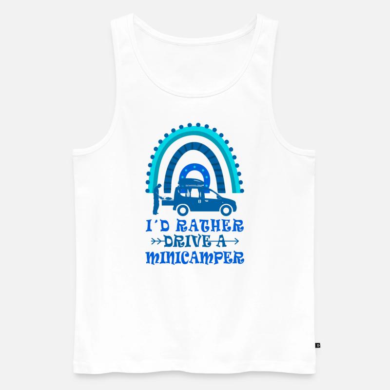 Minicamper Sprüche Camping-Camper Microcamper - Männer Premium Bio Tank Top - Weiß