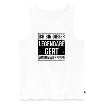 Ich bin dieser legendäre für Gert - Männer Premium Bio Tank Top - Weiß - Vorne - Michal (187cm)