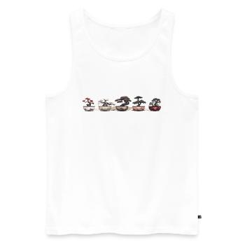 Bonsai Tree Plants Bonsai Tree Bonsai - Men's Premium Organic Tank Top - white - Front - AI Model Male 178 light (178cm)