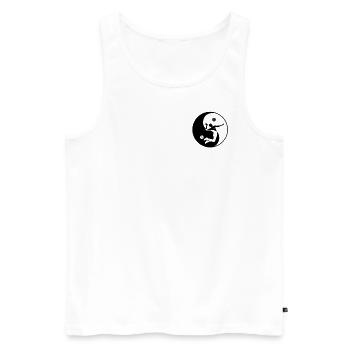 Ballon de volley-ball Joueur de volley-ball Symbole Yin-Yang - Débardeur bio Premium Homme - blanc - Devant - AI Model Male 178 light (178cm)