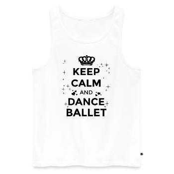 Danseuse de ballet fille danse de ballet dictons - Débardeur bio Premium Homme - blanc - Devant - Michal (187cm)