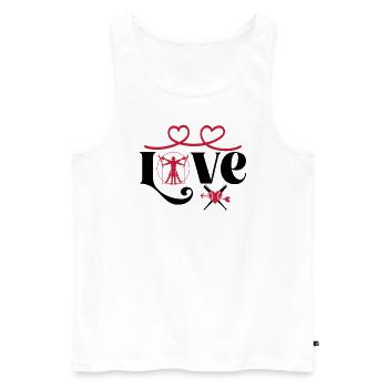 Baseball Softball Mama Love Baseball - Débardeur bio Premium Homme - blanc - Devant - Michal (187cm)