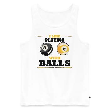 Pool Billard Billardtisch lustige Sprüche Snooker - Männer Premium Bio Tank Top - Weiß - Vorne - AI Model Male 178 light (178cm)