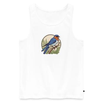 Bird breeder Ornithologist Bird watcher - Men's Premium Organic Tank Top - white - Front - AI Model Male 178 light (178cm)