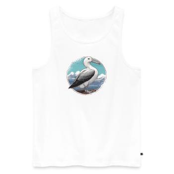 Bird breeder Ornithologist Bird watcher - Men's Premium Organic Tank Top - white - Front - AI Model Male 178 light (178cm)