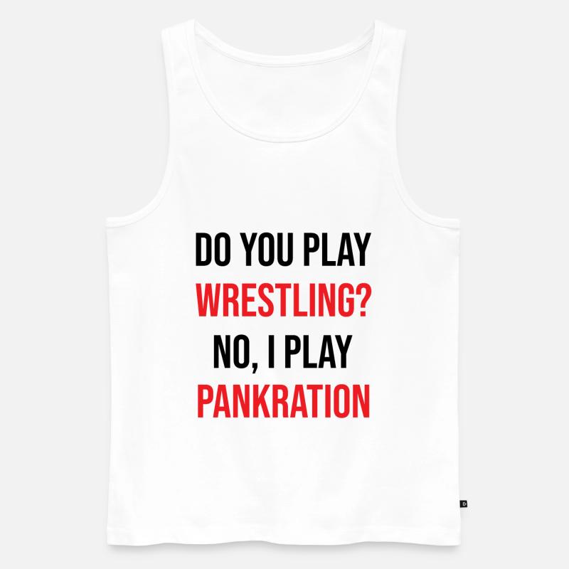 Spielst du Pankration - Männer Premium Bio Tank Top - Weiß