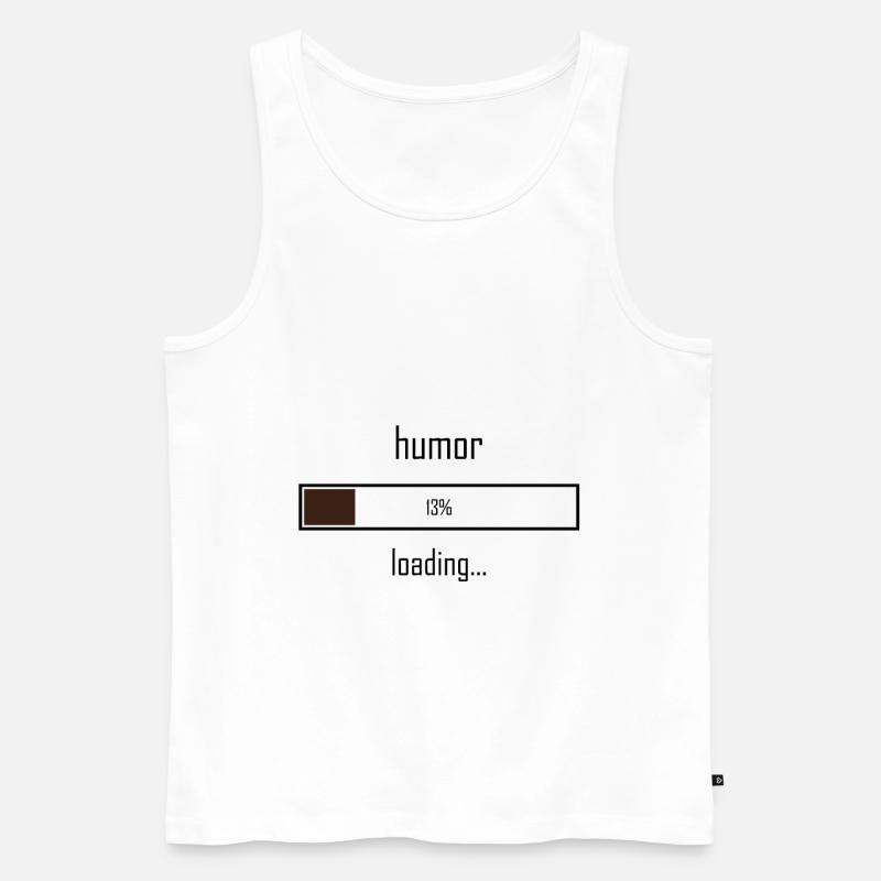 Humor wird geladen - Männer Premium Bio Tank Top - Weiß