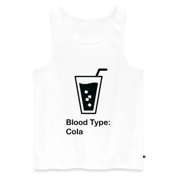 de sang; cola - Débardeur bio Premium Homme - blanc - Devant - Michal (187cm)