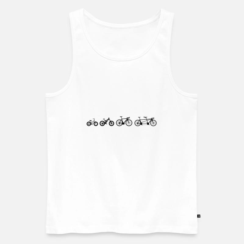 Tandem Fahrrad Evolution - Männer Premium Bio Tank Top - Weiß