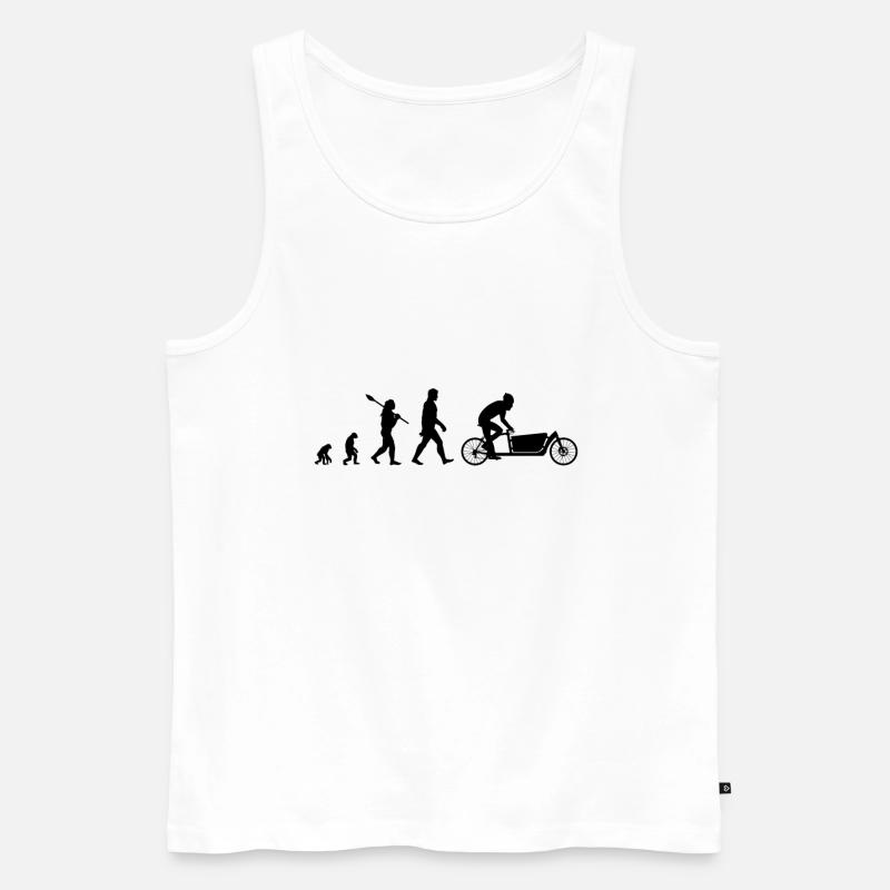 Lastenrad Evolution Cargobike Evo - Männer Premium Bio Tank Top - Weiß