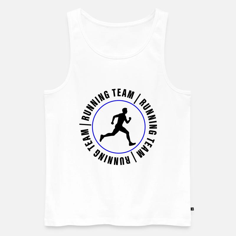 Running Team Marathon Mann - Männer Premium Bio Tank Top - Weiß