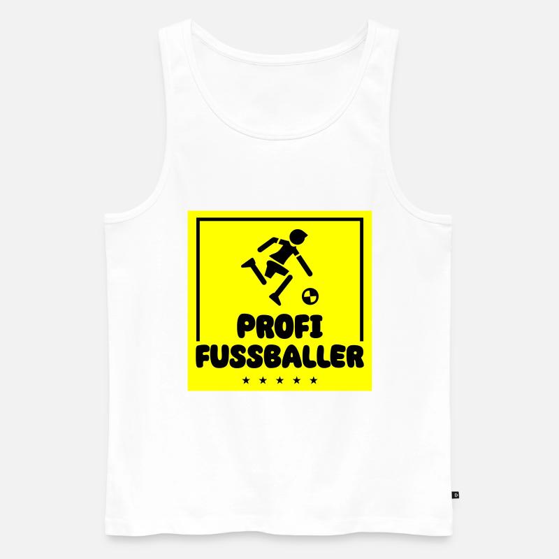 Fussball Profi - Männer Premium Bio Tank Top - Weiß