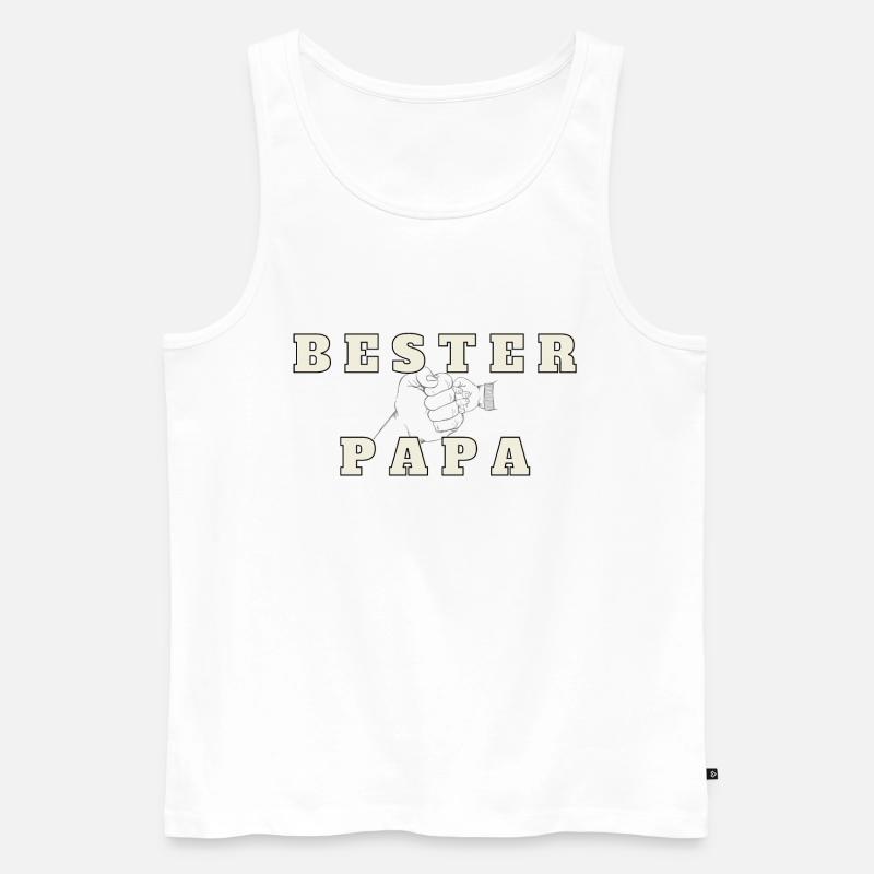 BesterPapa - Männer Premium Bio Tank Top - Weiß