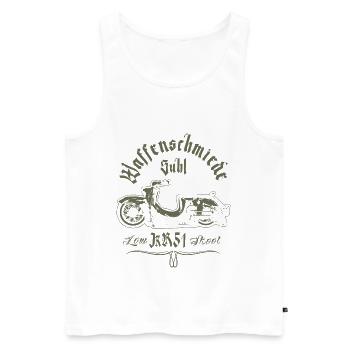 SIMSON KR51 - Low Skool - IFA DDR - Suhl - NVA - Männer Premium Bio Tank Top - Weiß - Vorne - AI Model Male 178 light (178cm)