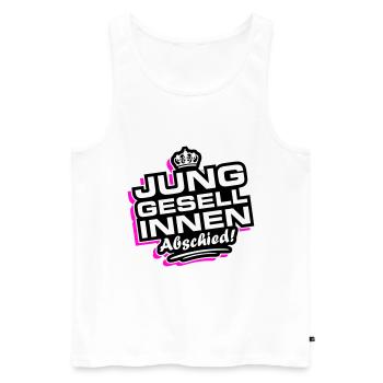Junggesellinnen Abschied Jga - Männer Premium Bio Tank Top - Weiß - Vorne - Michal (187cm)