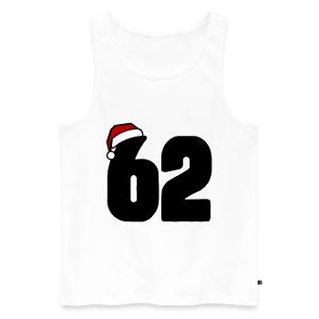 62 Numéro Noël - Débardeur bio Premium Homme - blanc - Devant - Michal (187cm)