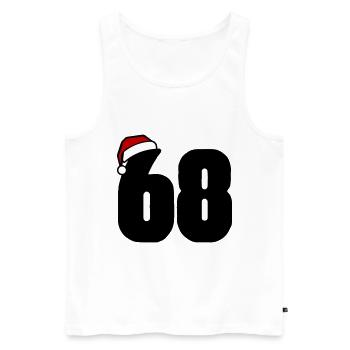 68 Numéro Noël - Débardeur bio Premium Homme - blanc - Devant - Michal (187cm)