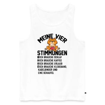 Meine Vier Stimmungen - Männer Premium Bio Tank Top - Weiß - Vorne - AI Model Male 178 light (178cm)