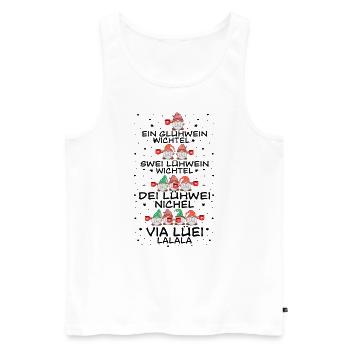 Glühwein shirt - Männer Premium Bio Tank Top - Weiß - Vorne - Michal (187cm)