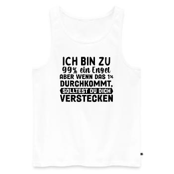 Ich Bin Fast Ein Engel - Männer Premium Bio Tank Top - Weiß - Vorne - AI Model Male 178 light (178cm)