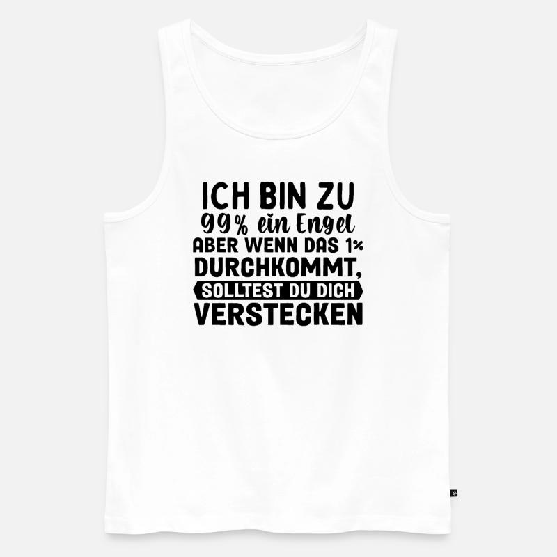 Ich Bin Fast Ein Engel - Männer Premium Bio Tank Top - Weiß