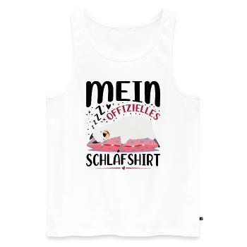 Mein Offizielles Schlafshirt - Männer Premium Bio Tank Top - Weiß - Vorne - Michal (187cm)