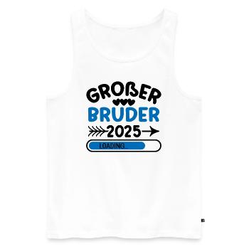 Großer Bruder 2025 - Männer Premium Bio Tank Top - Weiß - Vorne - Michal (187cm)