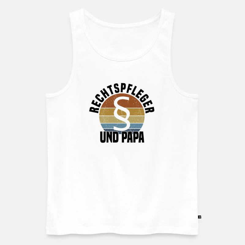 Rechtsanwaltsfachangestellter Rechtspfleger - Männer Premium Bio Tank Top - Weiß