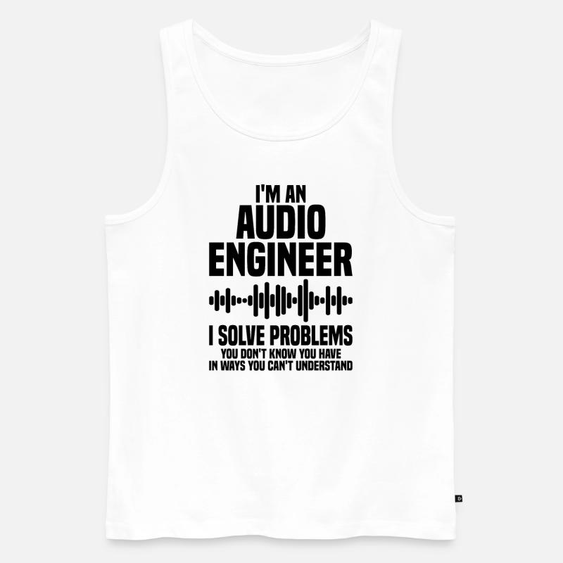 Tontechniker Tontechnik Musik - Männer Premium Bio Tank Top - Weiß