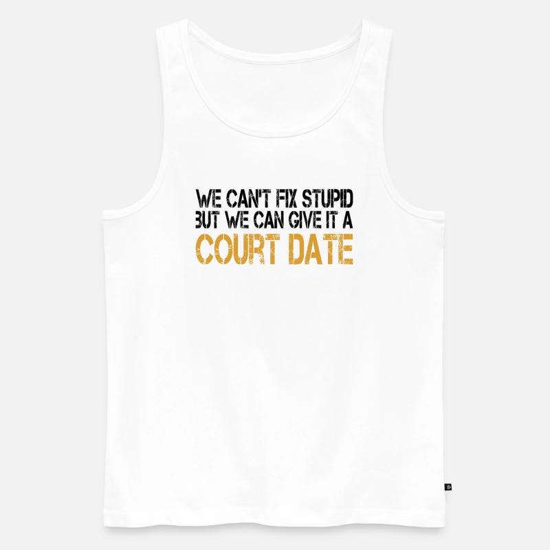 Sheriff Gesetzeshüter - Männer Premium Bio Tank Top - Weiß