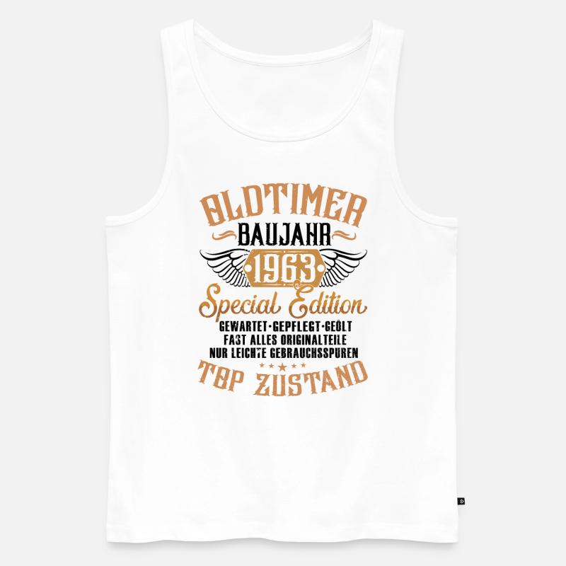 60 Geburtstag Oldtimer 1963 2023 - Männer Premium Bio Tank Top - Weiß