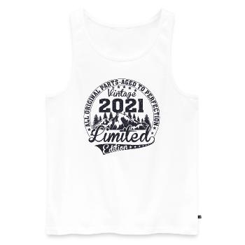 Geboren 2021 Vintage Retro Jubiläum - Männer Premium Bio Tank Top - Weiß - Vorne - Michal (187cm)