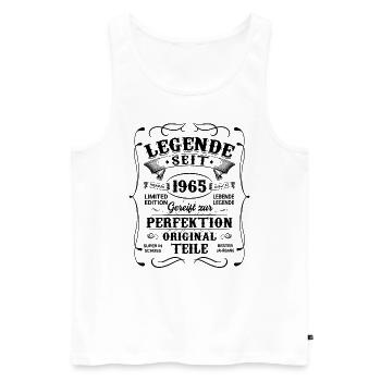 Legende Seit 1965 - Männer Premium Bio Tank Top - Weiß - Vorne - Michal (187cm)