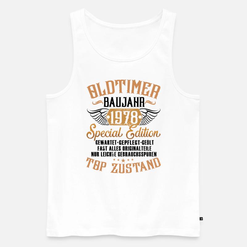 oldtimer 1978 originalzustand - Männer Premium Bio Tank Top - Weiß